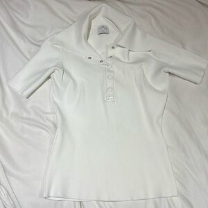 Courreges White Polo Top